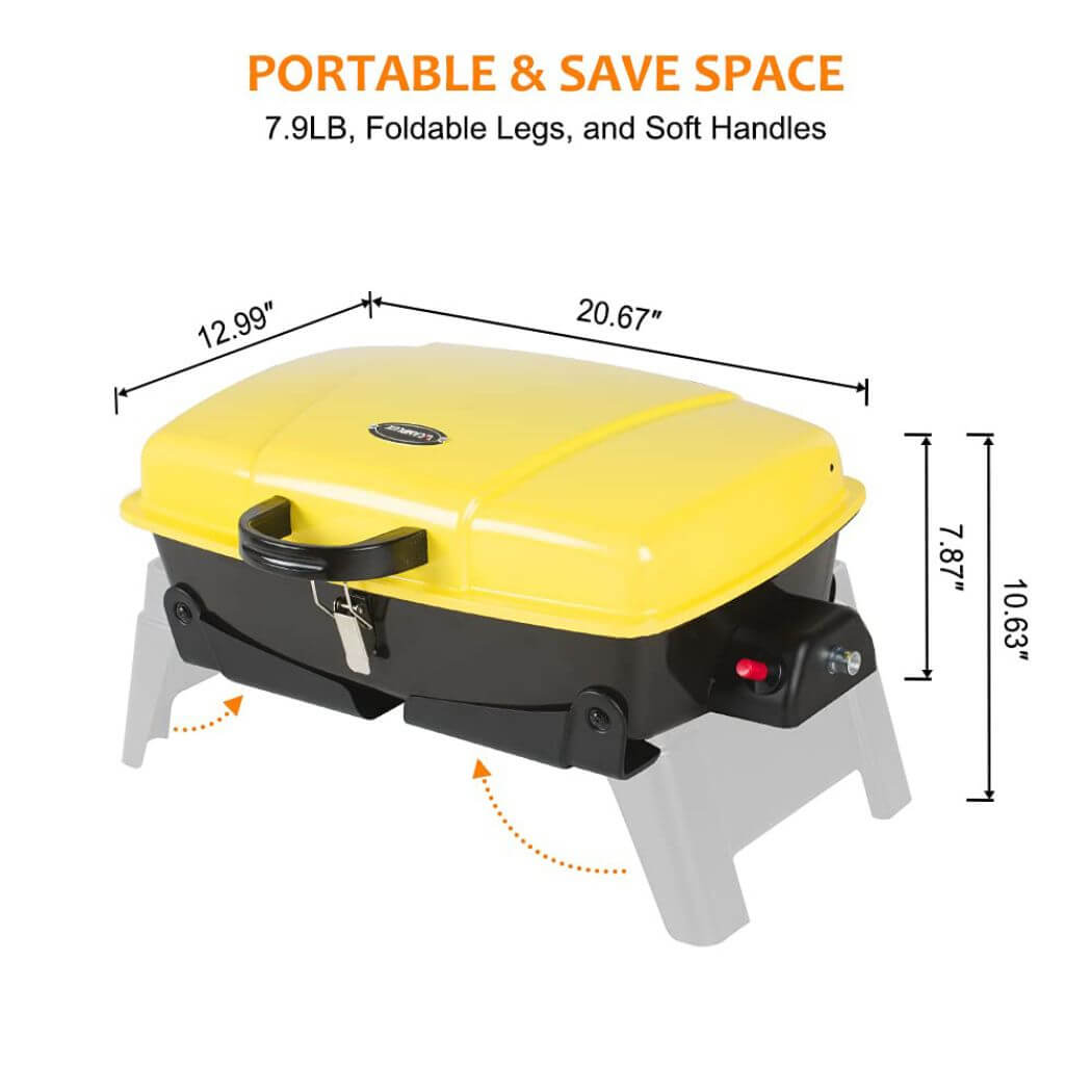 Camplux Tragbarer Gasgrill 189 Quadratzoll, Campinggrills zum Kochen im Freien