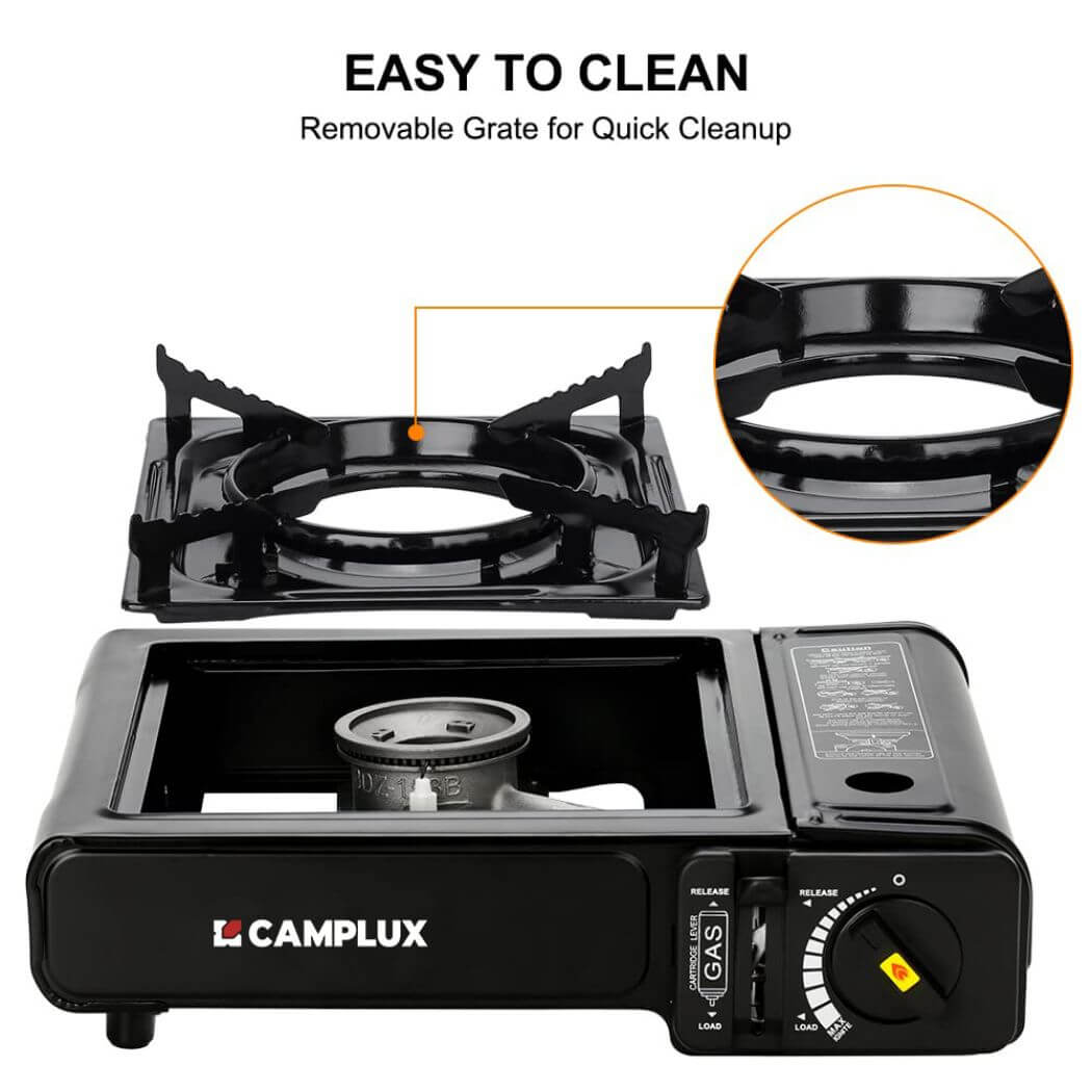 Camplux Réchaud bi-carburant propane et butane avec étui de transport, réchauds de camping portables avec certification CSA