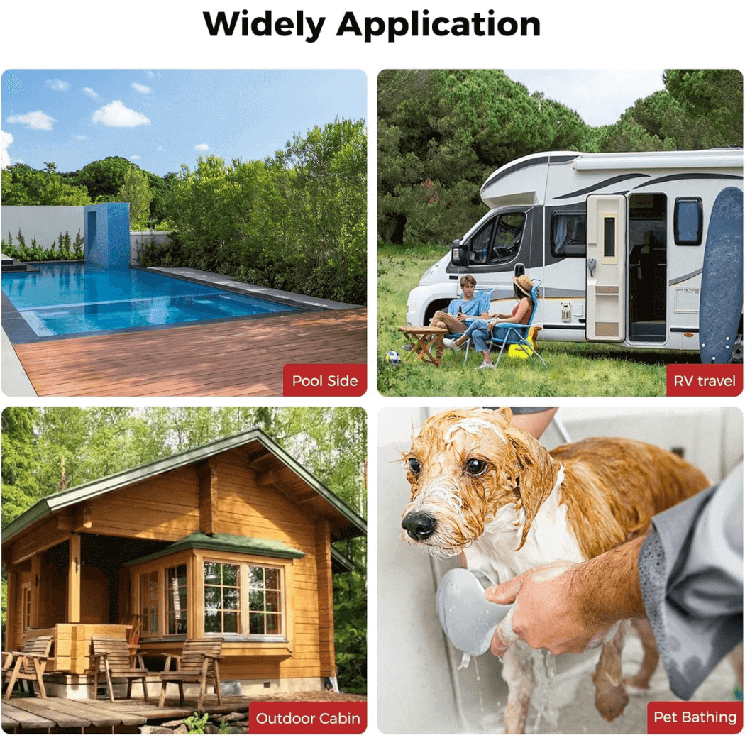 Tragbarer Propan-Durchlauferhitzer, Camplux 2,64 GPM On Demand Camping-Gas-Warmwasserbereiter, Grau