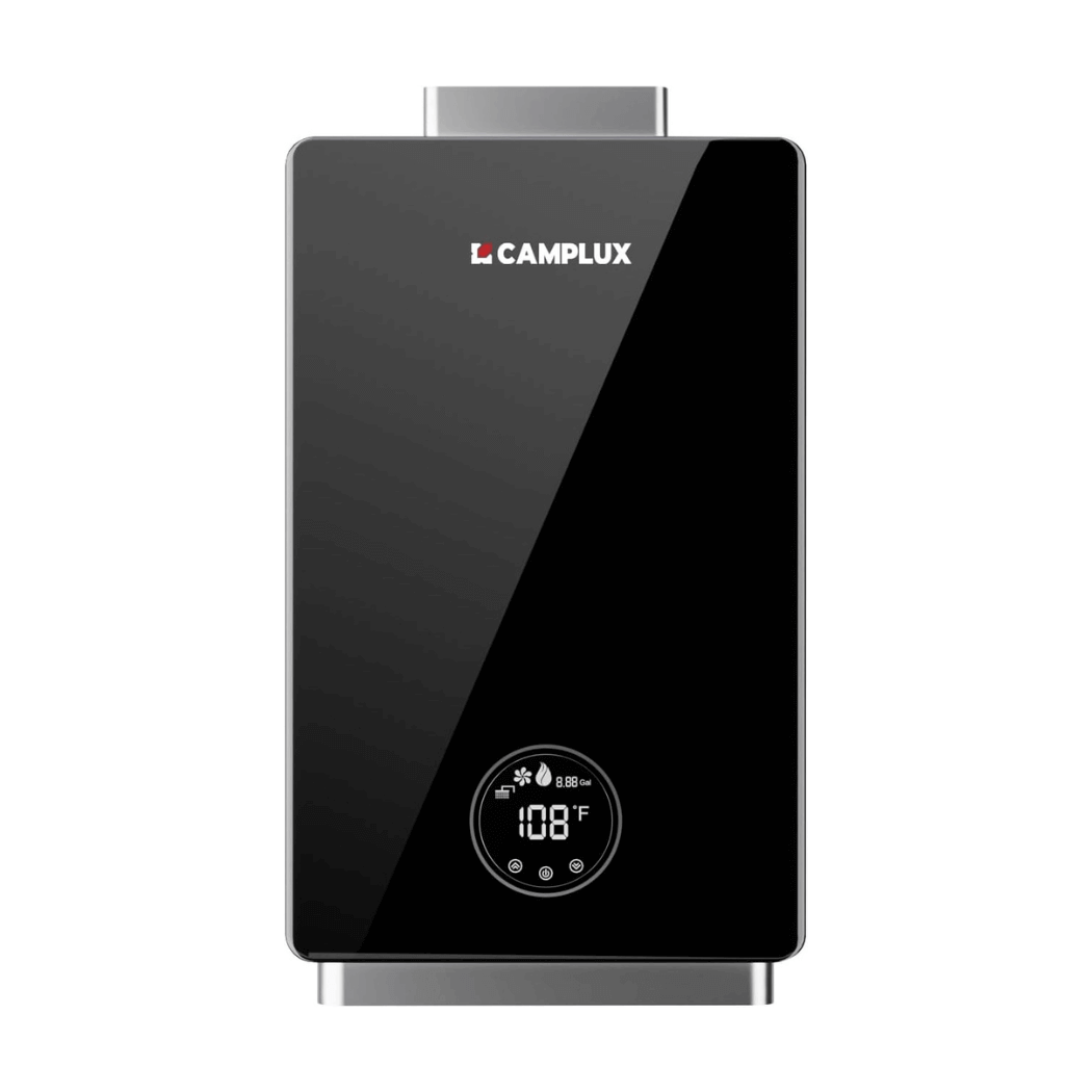 Chauffe-eau à gaz instantané sans réservoir d'intérieur Camplux 3,18 GPM | Noir