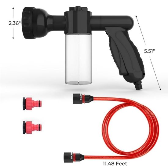 CAMPLUX Dog Washing Hose Attachment for Pet Bathing with Soap Dispenser
