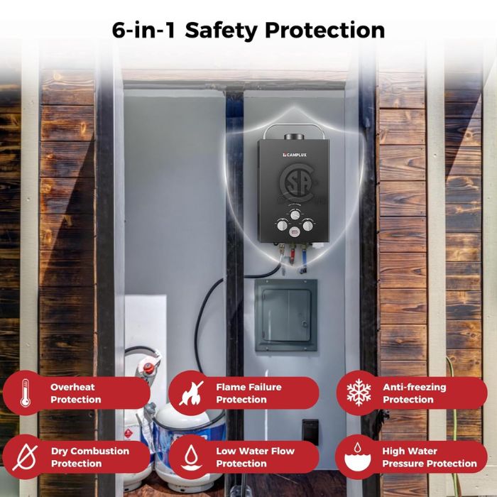 Camplux BW158B Camping Water Heater Propane