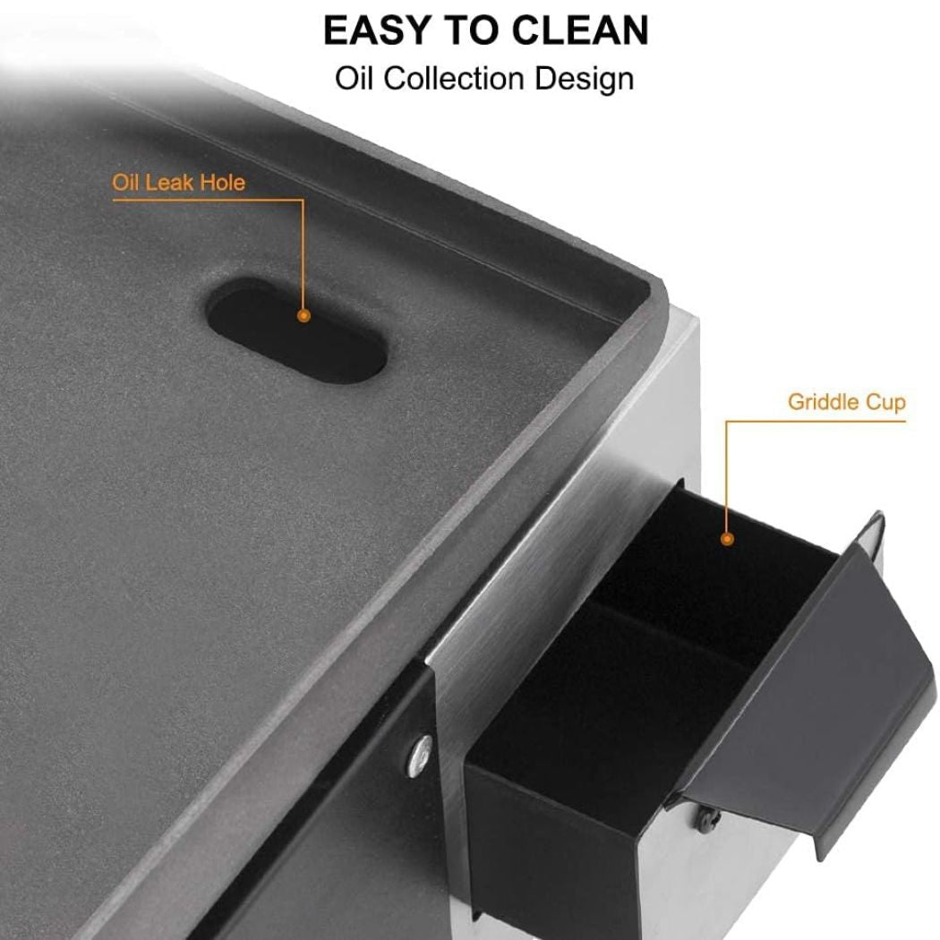 Camplux Plaques de cuisson portatives d'extérieur pour camping-car, camping et hayon - 17 pouces 13 000 BTU
