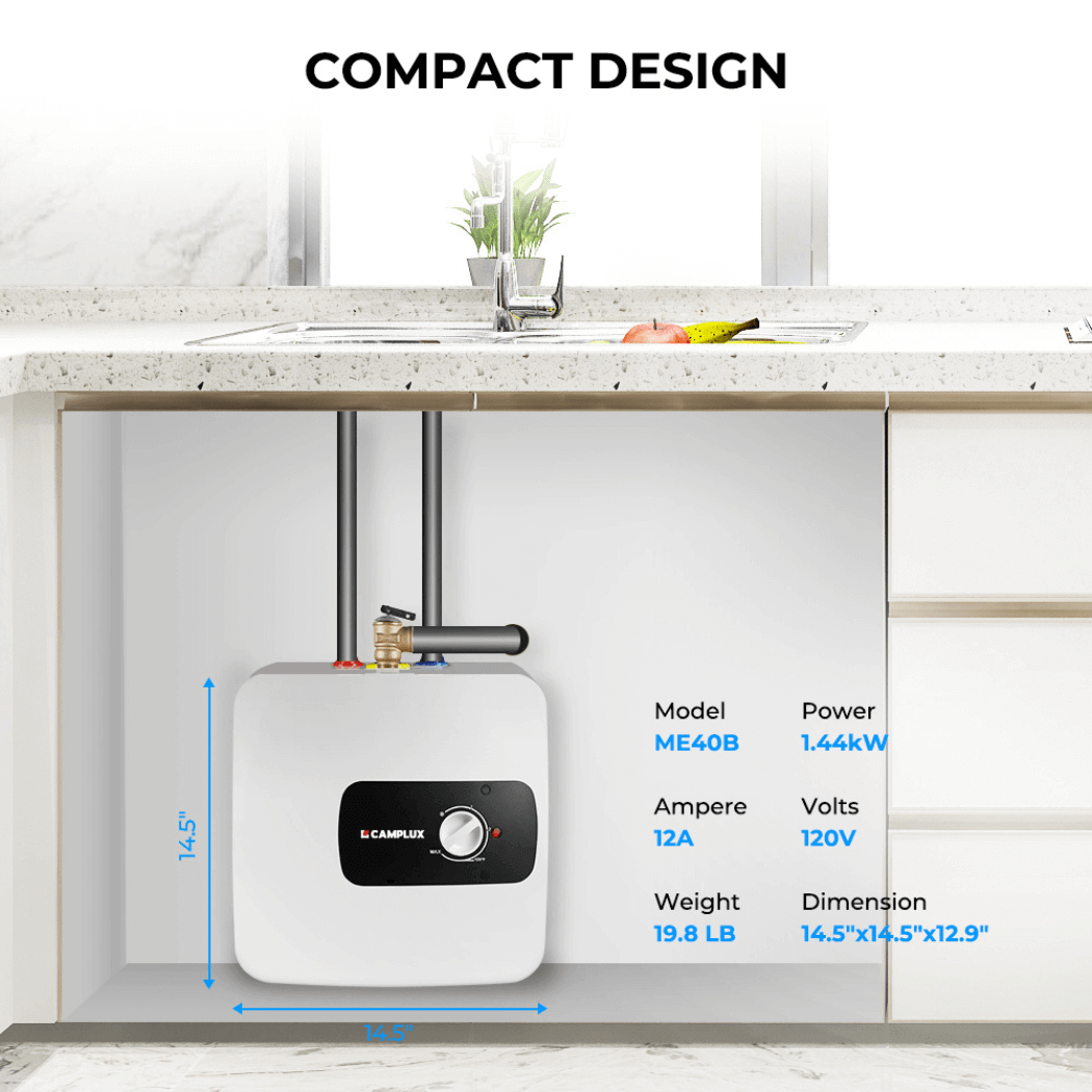 Chauffe-eau électrique à mini réservoir Camplux 120 V - 4,0 gallons