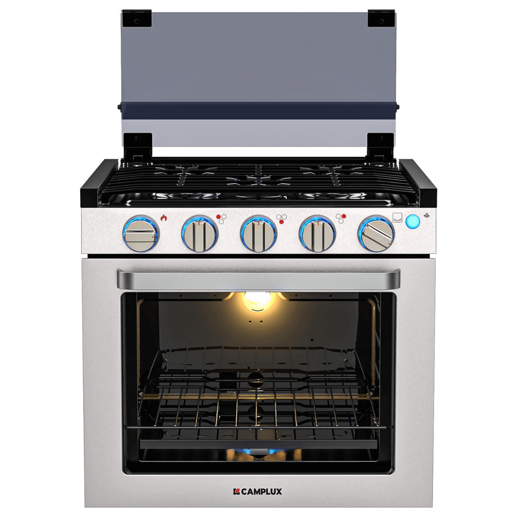 camping gas oven stove Camplux RV Stove Gas Range Oven w/ 3 Burners Cooktop 21 Inches CLASSIC