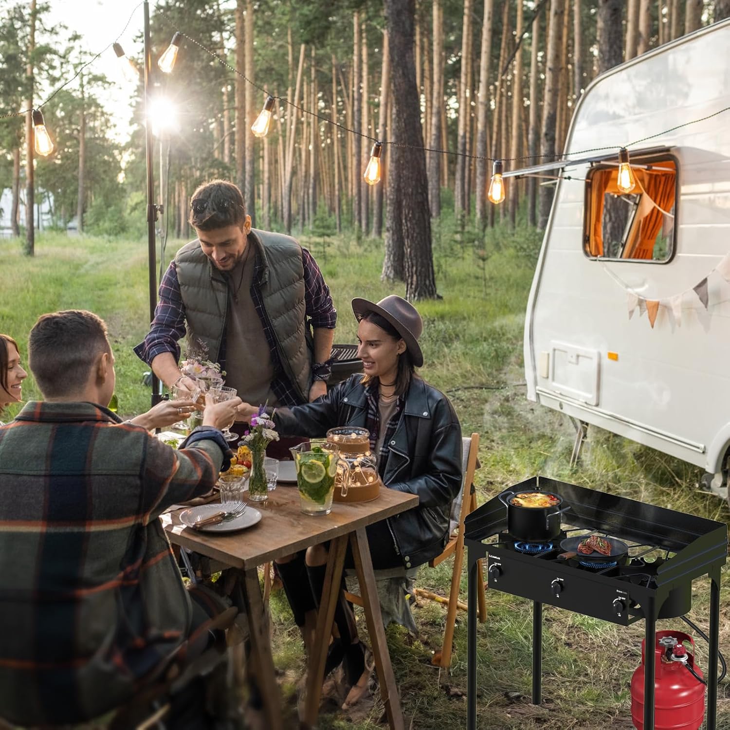 CAMPLUX 225,000 BTU 3 Burner Camping Stove