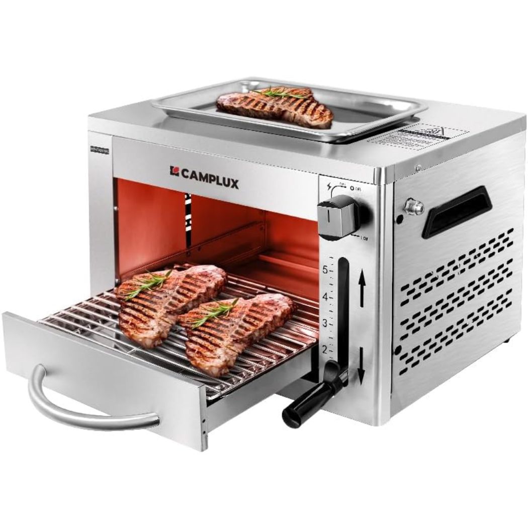 Camplux Grill à steak infrarouge au propane pour l'extérieur, chauffage rapide et efficace à 1 600 °F