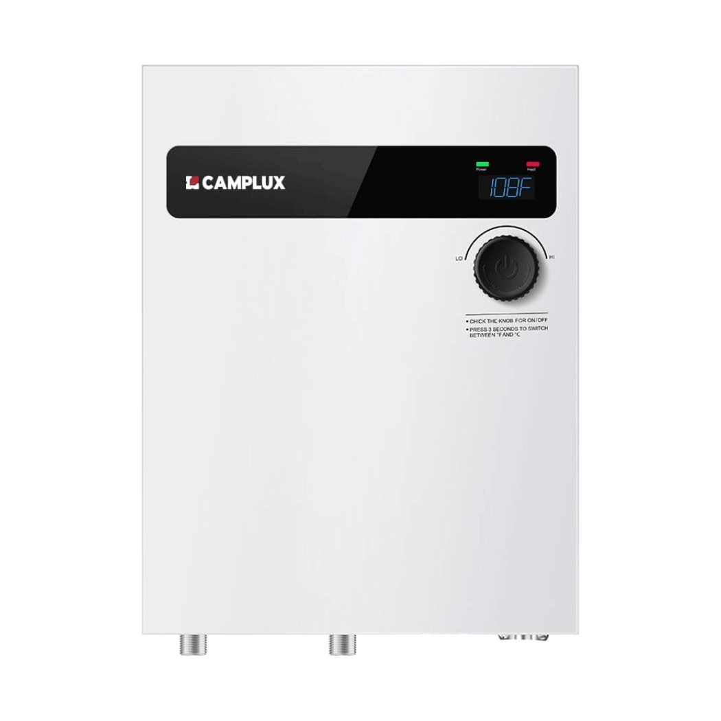 Chauffe-eau électrique à la demande sans réservoir Camplux 18 kW | Blanc