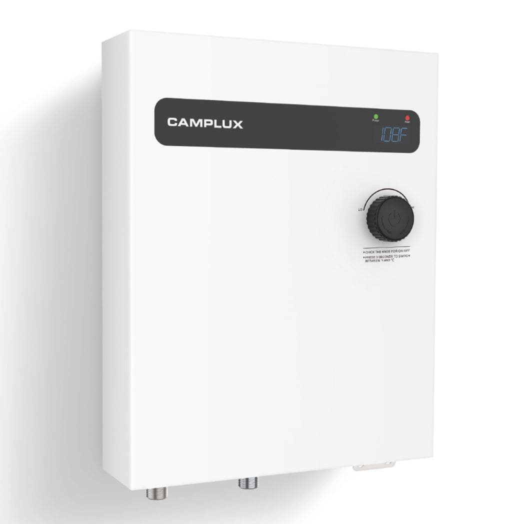 The Camplux water heater, an easy-adjust product, ensures high quality performance and reliability.