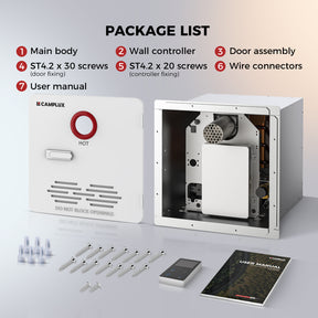 Camplux Classic 65,000 BTU RV Tankless Water Heater 2.64 GPM-White