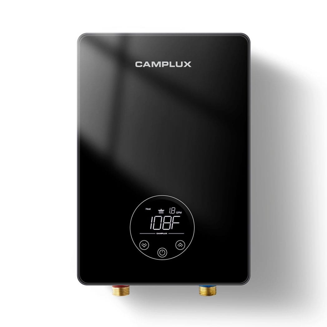 Camplux water heater with digital display: A compact and efficient water heater with a user-friendly digital interface.