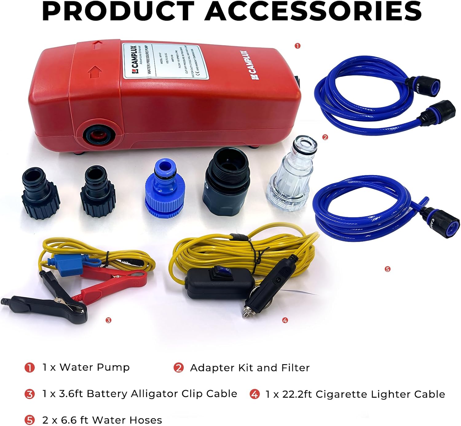 12V Water Pump Kit with On/Off Switch