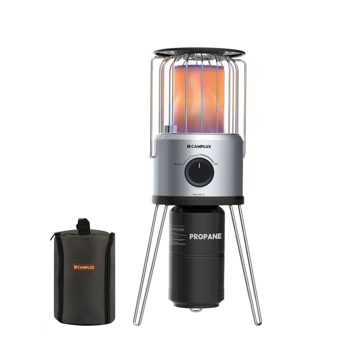 Camplux Nano Air 2, Portable Compact Design for Camping and Patio, Outdoor Propane Heater, Easy Setup
