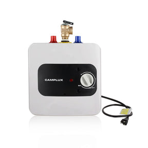Camplux 1.3 gallon mini tank water heater: A modern, efficient water heater.