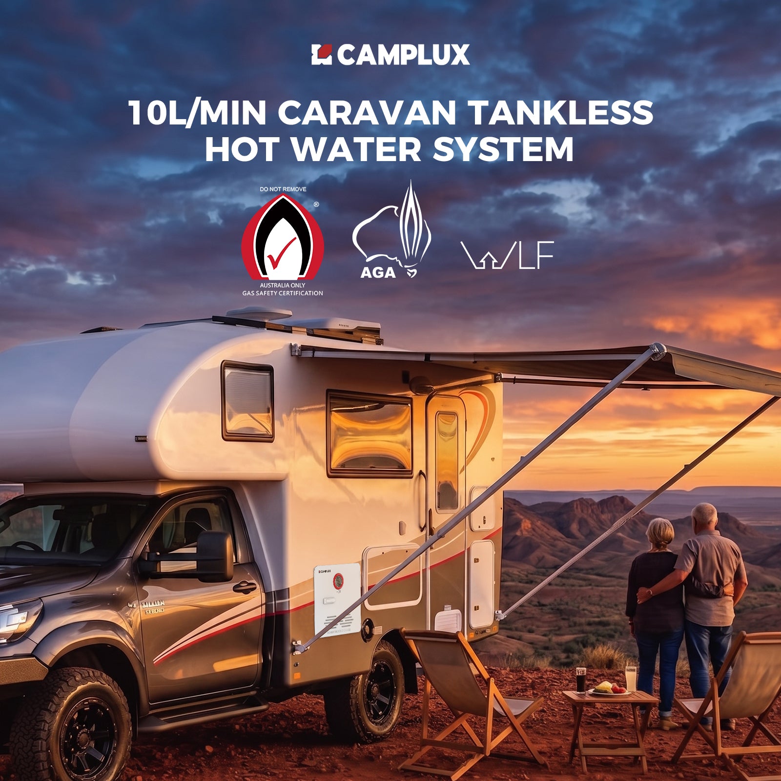 Camplux Classic 65,000 BTU RV Tankless Water Heater 2.64 GPM-White