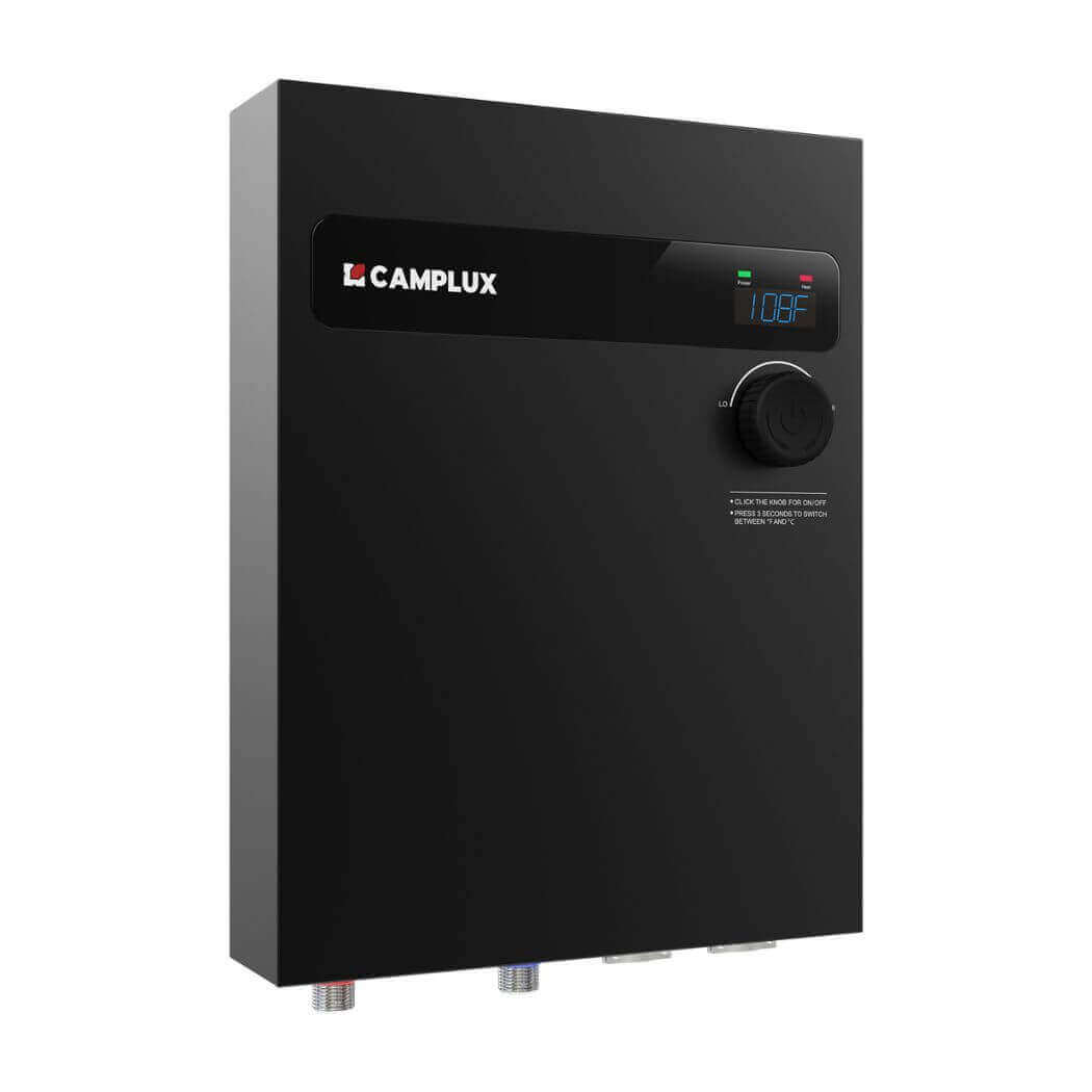 Camplux elektrischer Durchlauferhitzer für das ganze Haus, 27 kW | Schwarz