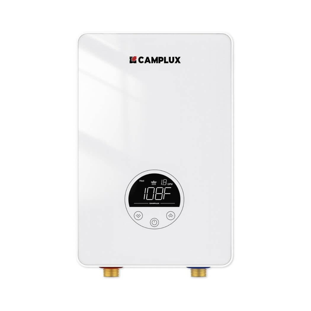 Camplux Electric 110~120V Small Instant Tankless Hot Water Heater - White