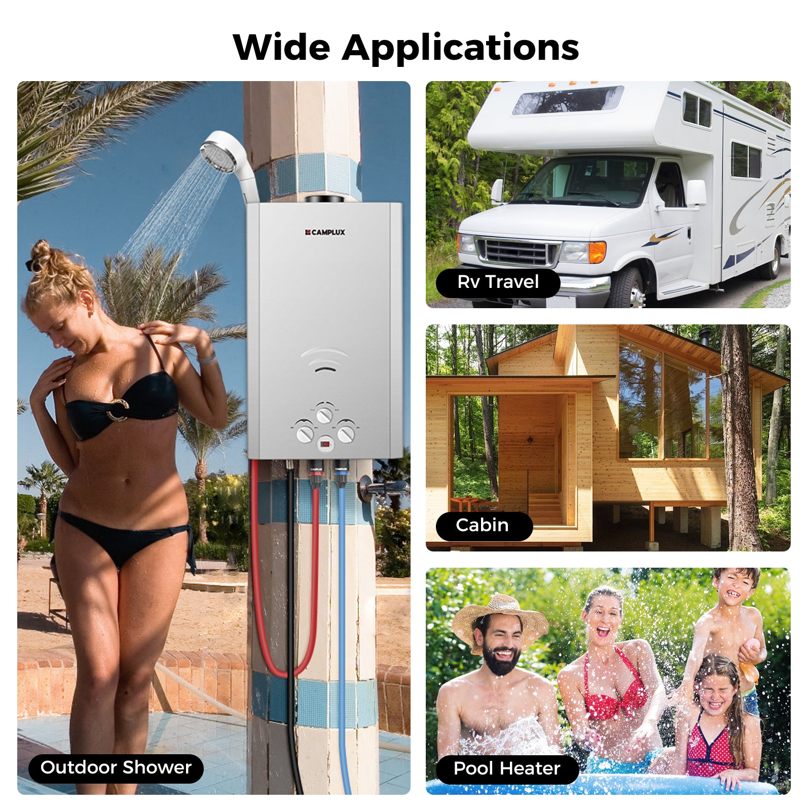 Camplux BW422G Camping Water Heater Propane