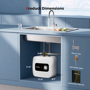 Chauffe-eau électrique à mini réservoir Camplux 120 V - 1,3 gallon 