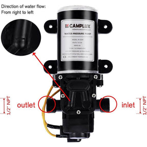 Camplux 12V Complete Portable Water Pump Pack - All In One