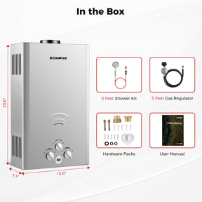 Camplux BW422G Camping Water Heater Propane