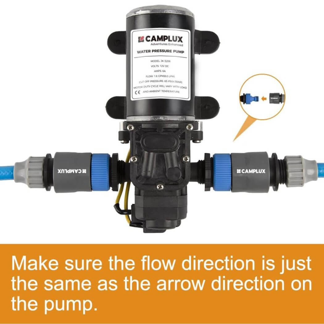 Camplux 12V Complete Portable Water Pump Pack - All In One