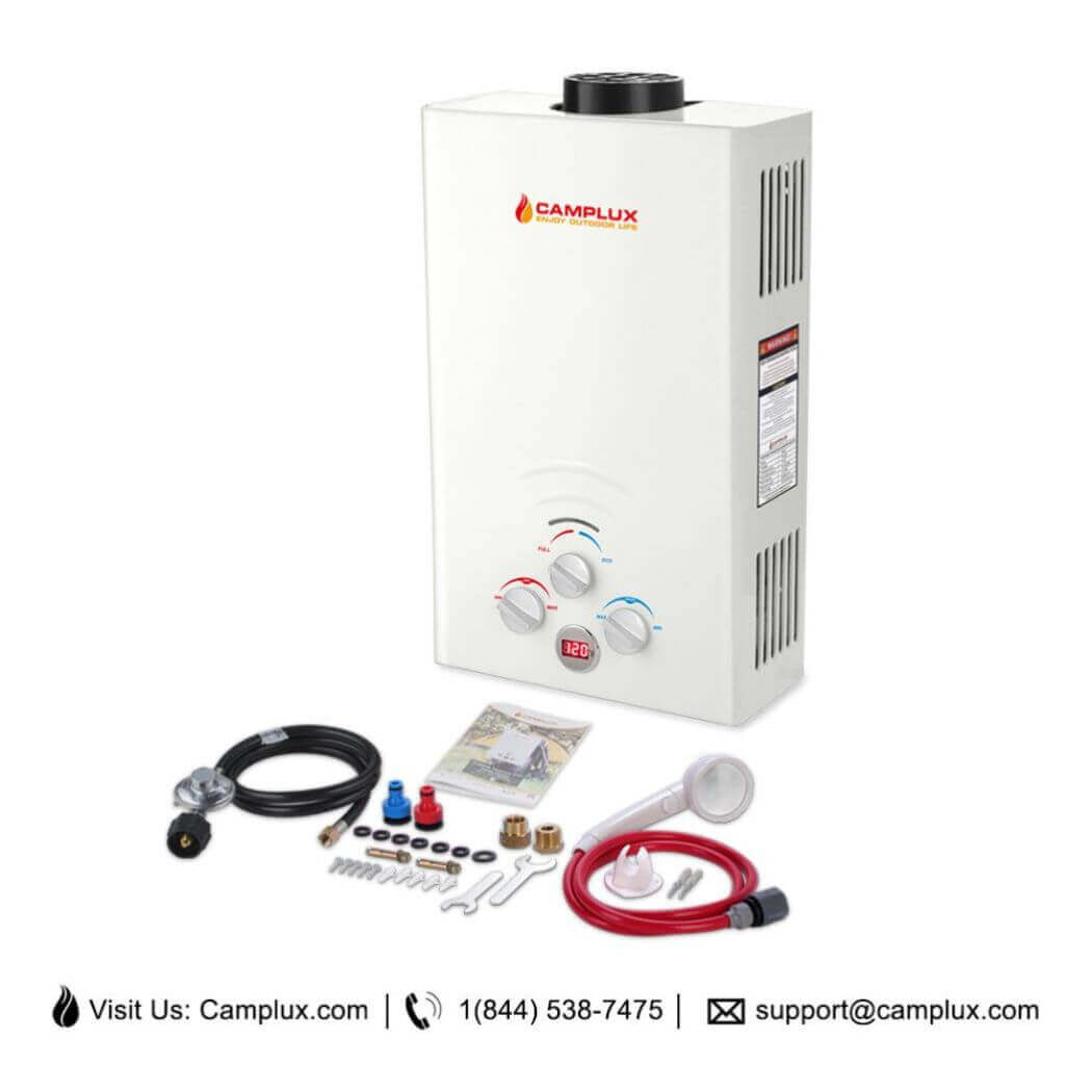 Hot water tank with accessories: A large water heater with pipes and gauges attached, ready to provide hot water for various purposes.
