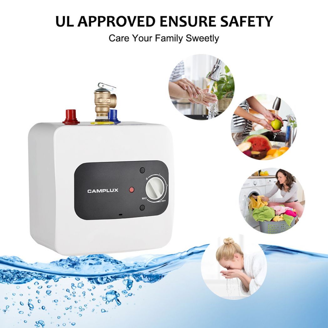 Mini tank water heater with UL list approved to ensure safety.