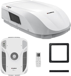 CAMPLUX 15,000 BTU RV Air Conditioner with Heat Pump – Quiet Rooftop AC & Heater, Remote Control, R32 Refrigerant, Perfect for Camper, Fifth Wheel & Food Trucks