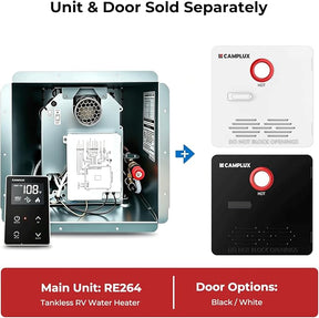 Camplux Classic 65,000 BTU RV Tankless Water Heater 2.64 GPM On-Demand Hot Water with Remote Control