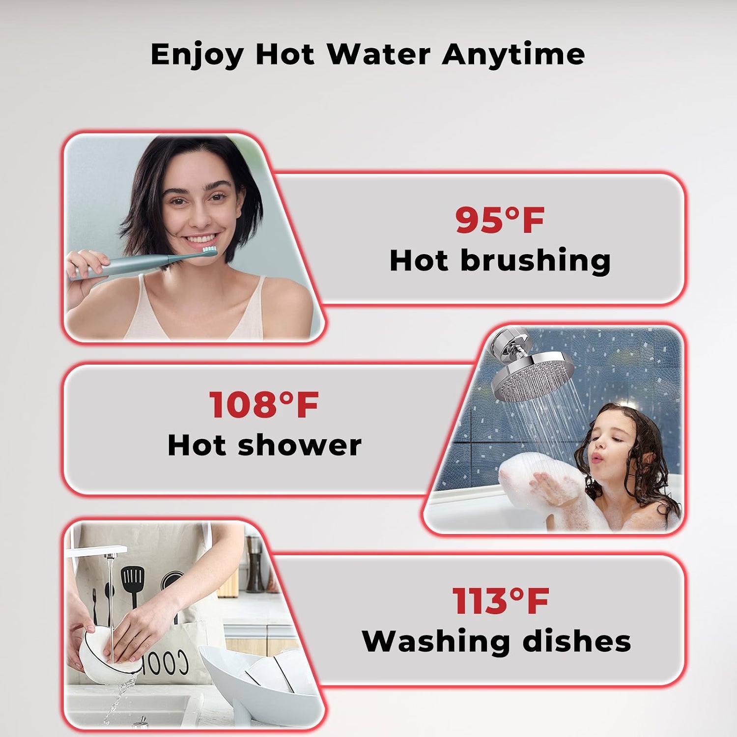 CAMPLUX Tankless Water Heater Propane Indoor, Up to 2.64 GPM 68,000 BTU