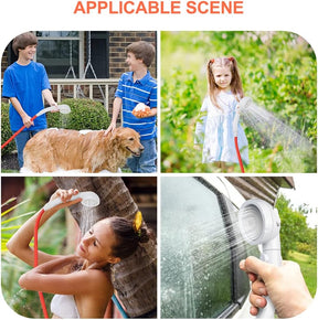 Camplux Pommeau de douche à main avec interrupteur marche/arrêt, pomme de douche portable, pommeau de douche haute pression avec connecteur rapide pour tuyau d'arrosage et kits de montage 