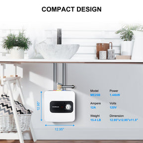 Compact water heater: A small, space-saving appliance that efficiently heats water. Perfect for limited spaces.