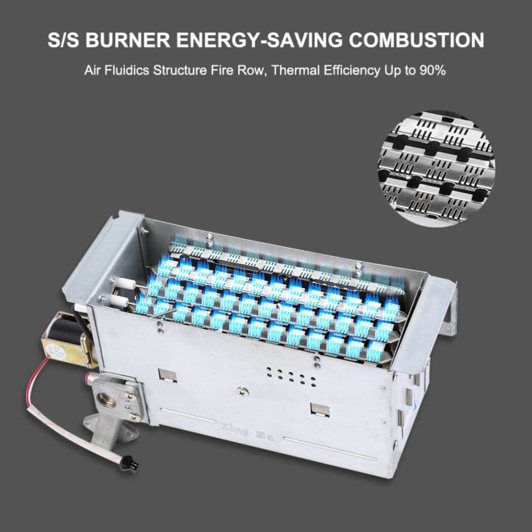 A photo of the stainless steel Burner, an energy-saving combustion machine designed for efficient fuel consumption.