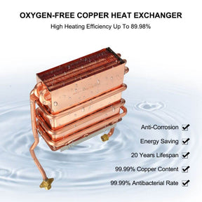 Oxygen-free copper heat exchanger: high-standard product with every detail inside.