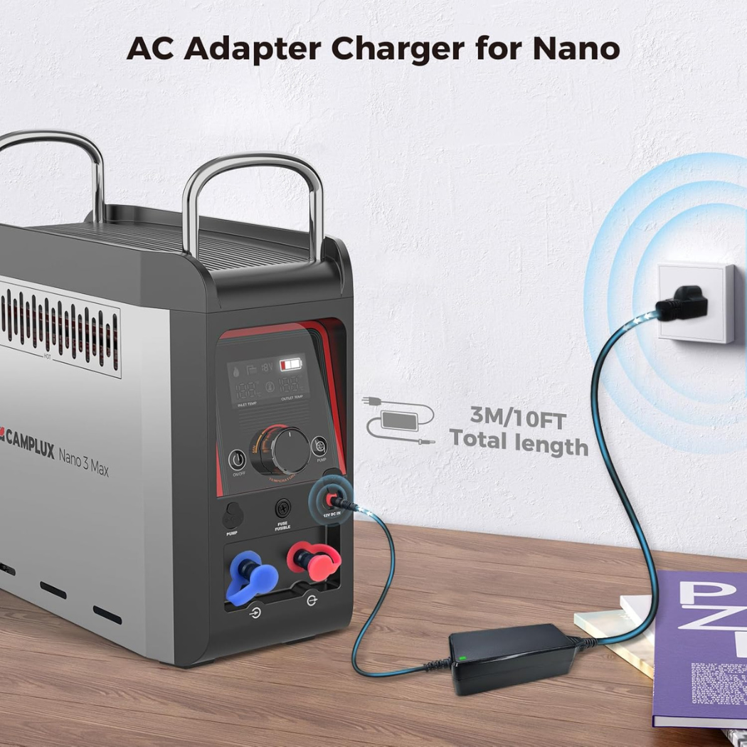 CAMPLUX DC 12V 5A Power Supply Adapter Converter Transformer AC 100-240V Input with DC 12V Output, for Charging Nano Series