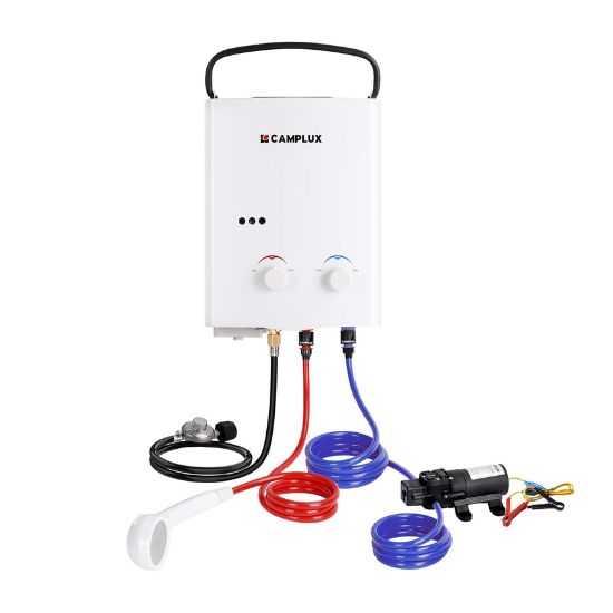Camplux AY132P43 Portable Propane Water Heater Pump Kit