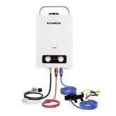 Chauffe-eau portatif extérieur sans réservoir au propane Camplux Pro 6L 1,58 GPM avec pompe à eau 1,2 GPM 