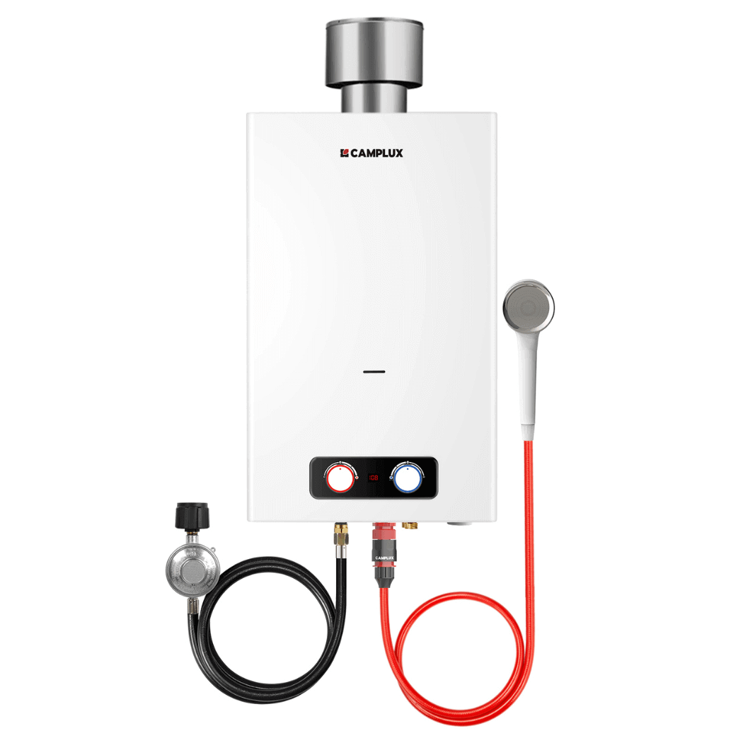 Camplux 4.22 GPM On Demand Hot Water Heater with 4.33'' S/S Rain Cap