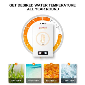 Camplux BD422 water heater: reliable and efficient for all seasons.
