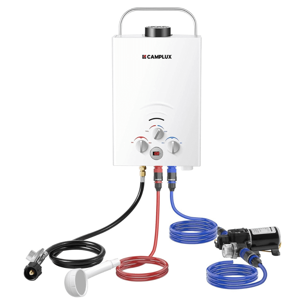 Camplux Tankless Water Heater for RV 1.58 GPM With Pump Kit