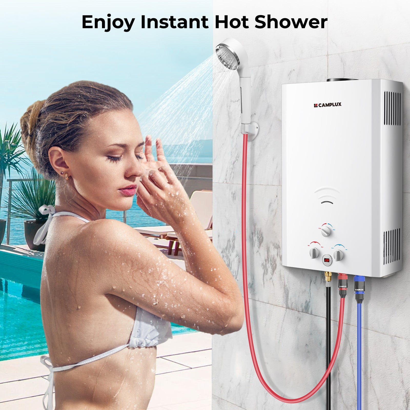 Camplux BW528 Glamping Water Heater Propane