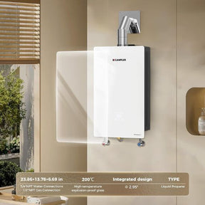 Camplux Instant Indoor Tankless Gas Water Heater 4.22 GPM | White