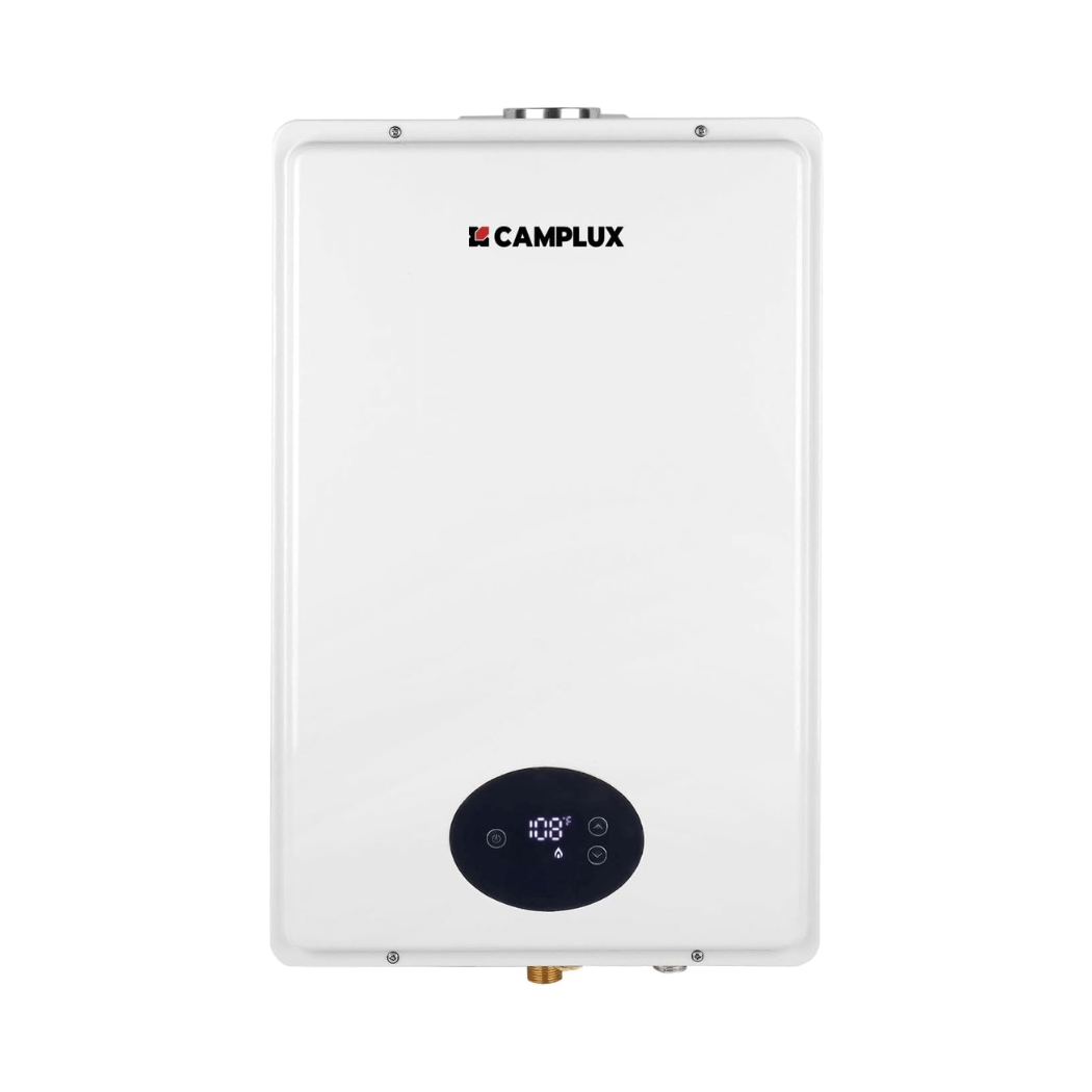 Camplux Instant Durchlauferhitzer für den Innenbereich, 5,28 GPM | Weiß 