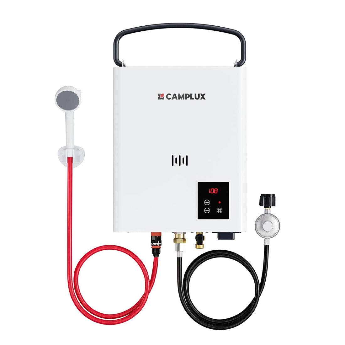 CAMPLUX F5 Ultra Thermostatic Portable Propane Water Heater, 1.32 GPM Camping Hot Water System