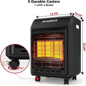 Camplux Portable Propane Heater 6000 to 18000 BTU