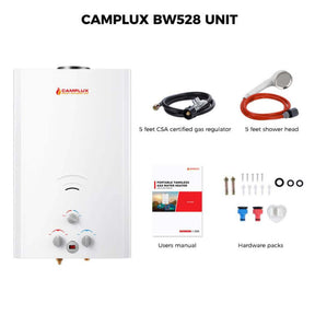 Camplux 20L Outdoor 5.28 GPM Propane Gas Tankless Water Heater