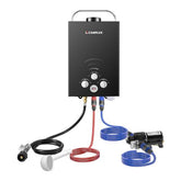 Camplux Tankless Water Heater For RV 1.58 GPM With Pump Kit, Black