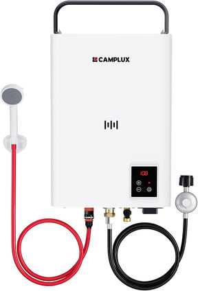 Camplux F10 Ultra Thermostatic Portable Tankless Water Heater –  2.64 GPM Instant Hot Water for Camping, RV & Outdoor Shower