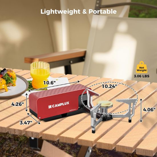 CAMPLUX FoldGo Camping Stove FG01AR, 7500 BTU
